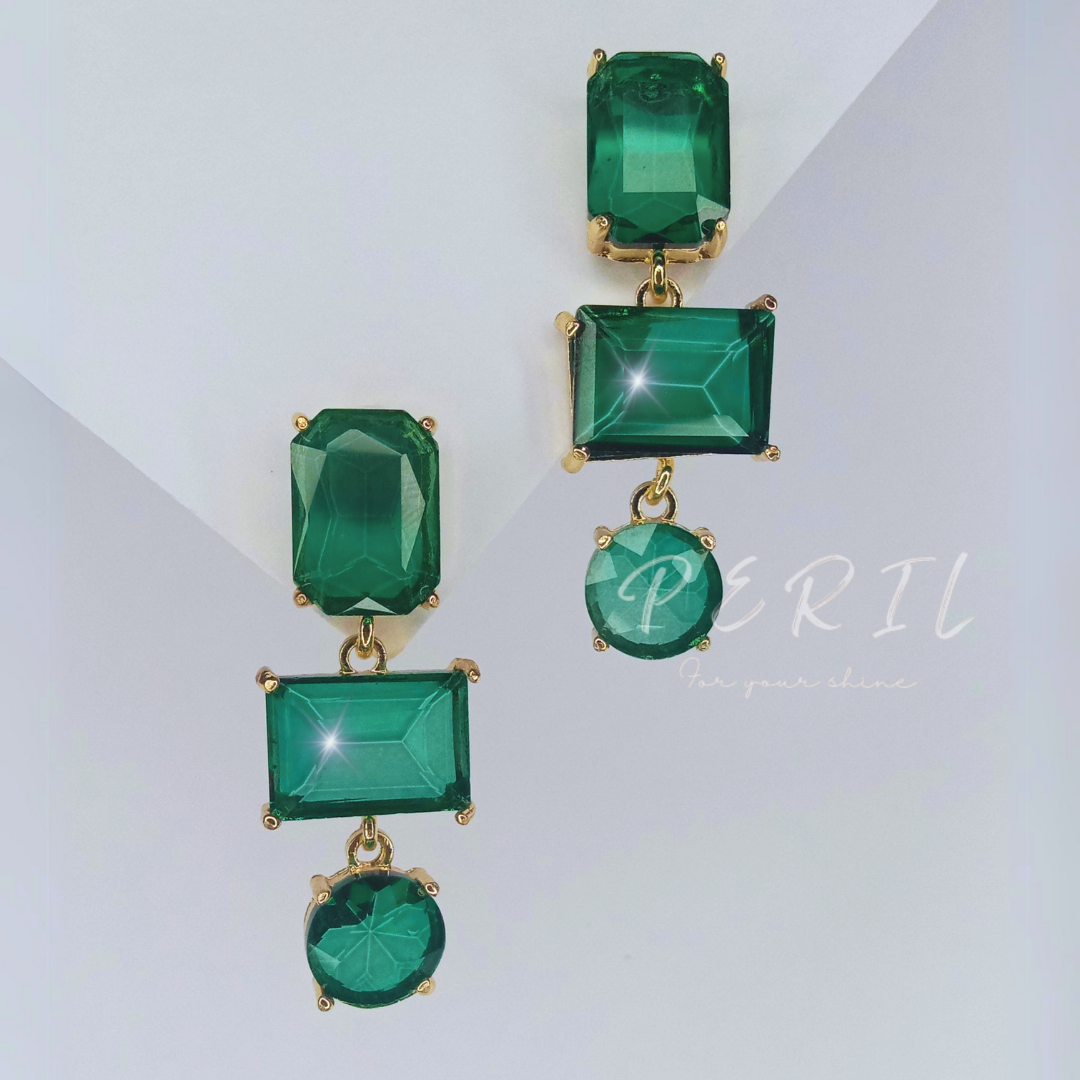 Emerald Green Glow Earring